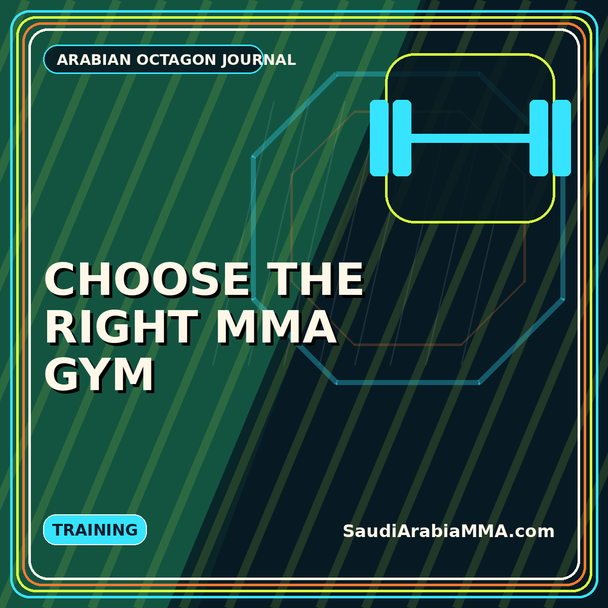 Choose the Right MMA Gym featured typography graphic