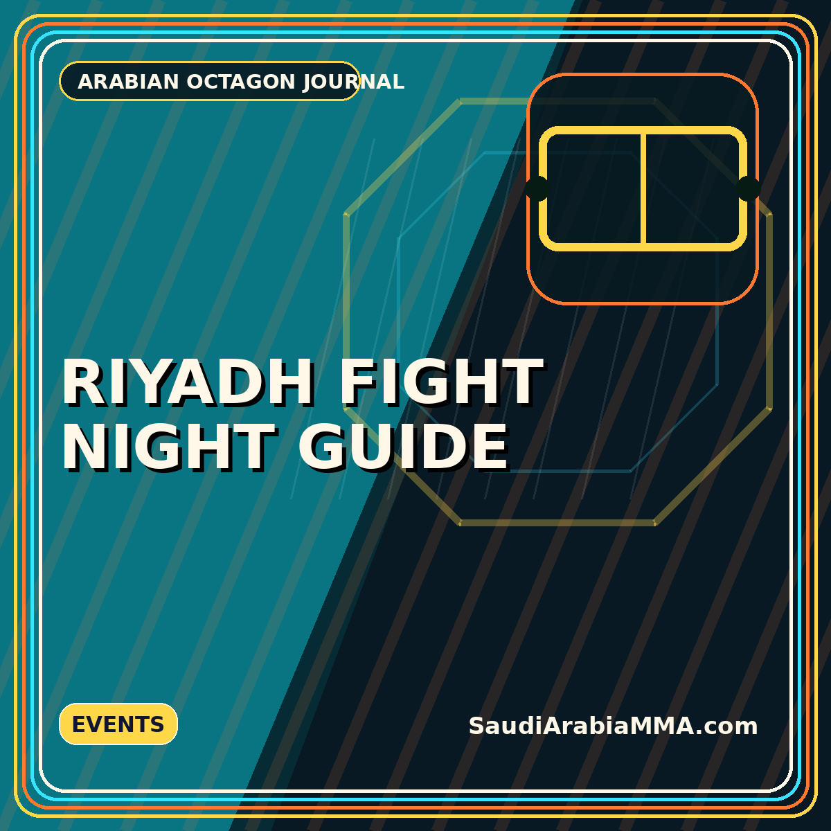 Riyadh Fight Night Guide featured typography graphic